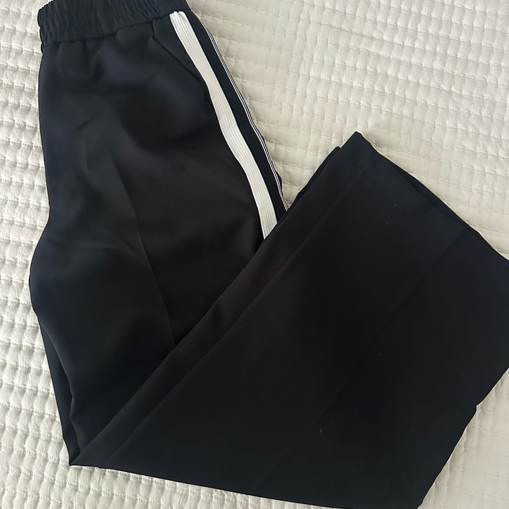 Zara black with side stripe trousers